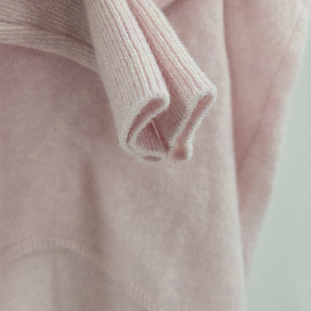 Subtle Luxury Pink Cashmere Sweater Loose And‎ Easy Crew Neck Boxy - Picture 6 of 14